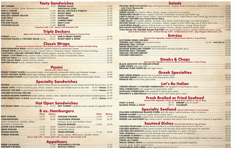 Menu – Silver Star Restaurant